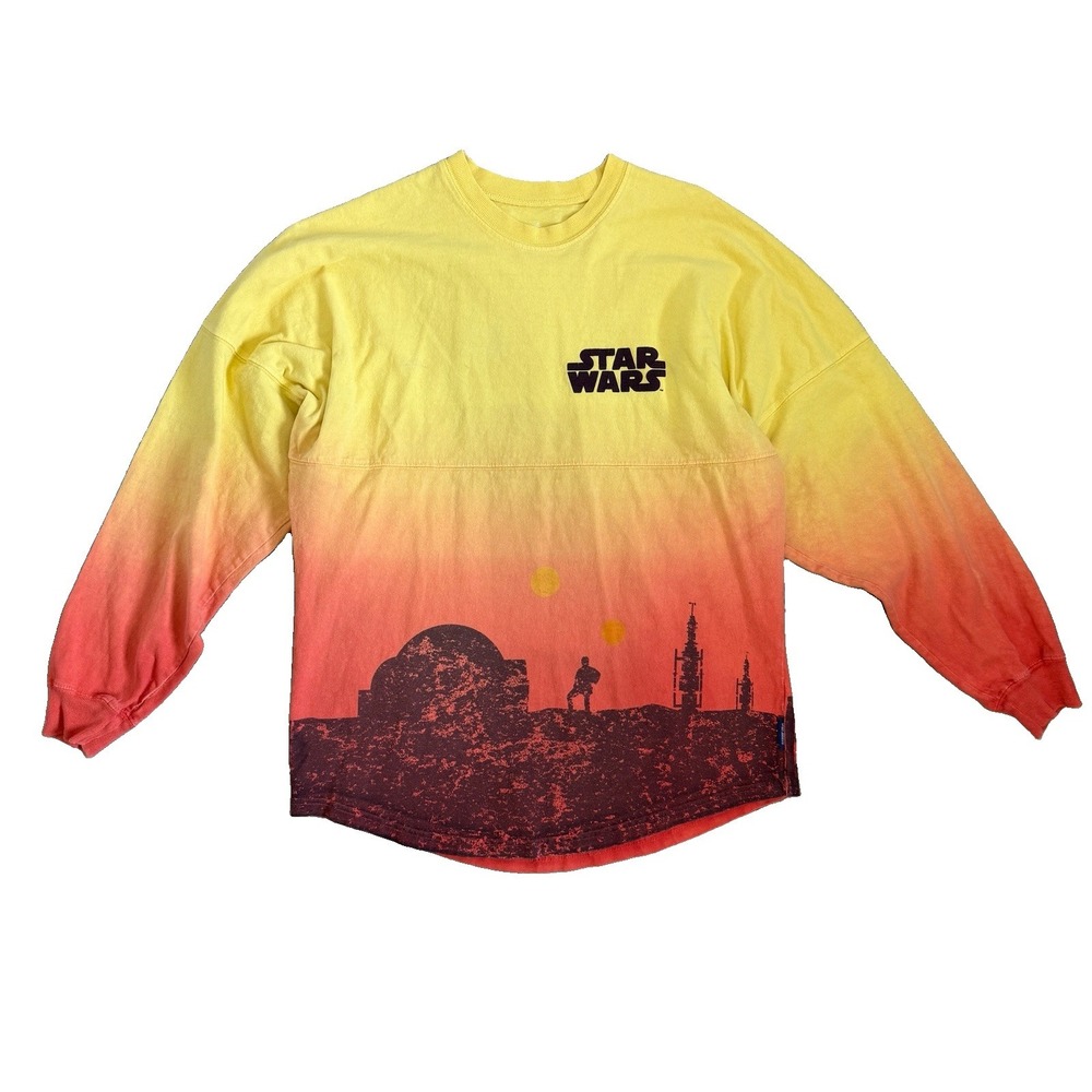 Disney Spirit Jersey XS Unisex Star Wars Tatooine Sunset Yellow Orange Skywalker